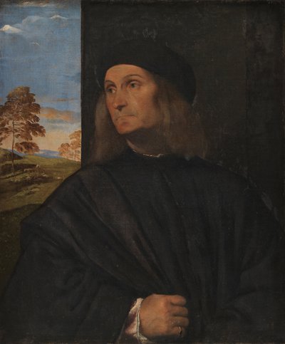 Portrait of the Venetian Painter Giovanni Bellini by Tiziano Vecelli